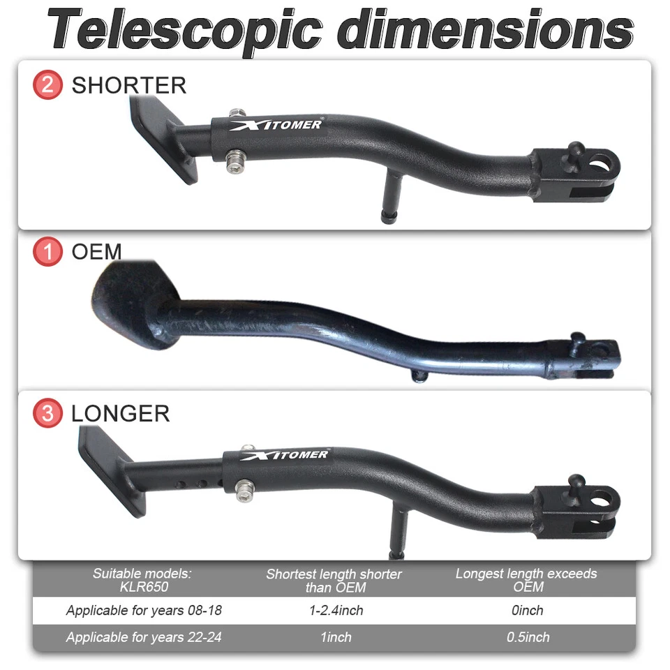Eslabones de suspensión descensores de soporte lateral ajustables aptos para Kawasaki KLR650 2022-2024 Foto 4 de 4