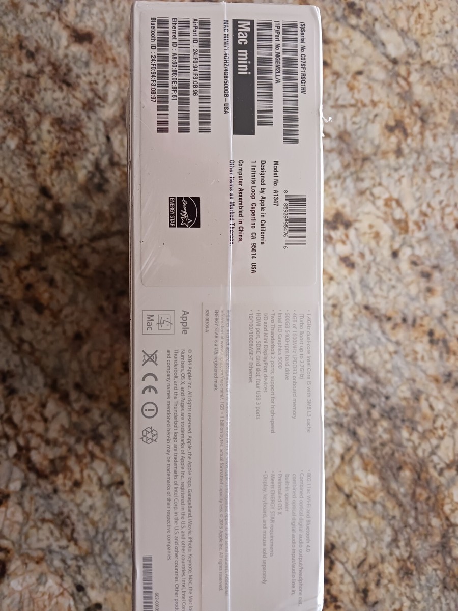 Apple Mac mini (500GB HDD, Intel Core i5, 1.40GHz, 4GB) Mini PC