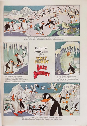 WALT DISNEY "PECUILAR PENGUINS " - GOOD HOUSEKEEPING Aug, 1934 - 1st appearance - Picture 9 of 12