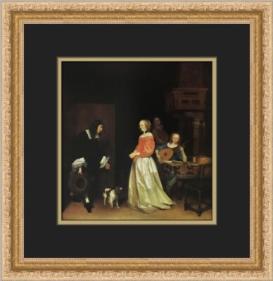 Gerard Ter Borch The Suitor's Wife Custom Framed Print
