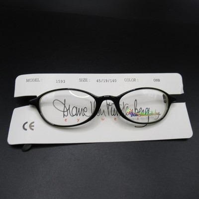 Diane Von Furstenberg DVF 1593 Black Full Rim Eyeglass Frames 45-19-140 ONB