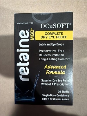 AUTHENTIC & NEW - OCUSOFT RETAINE MGD EYE DROPS 30-CT (EXP. 8/2027)