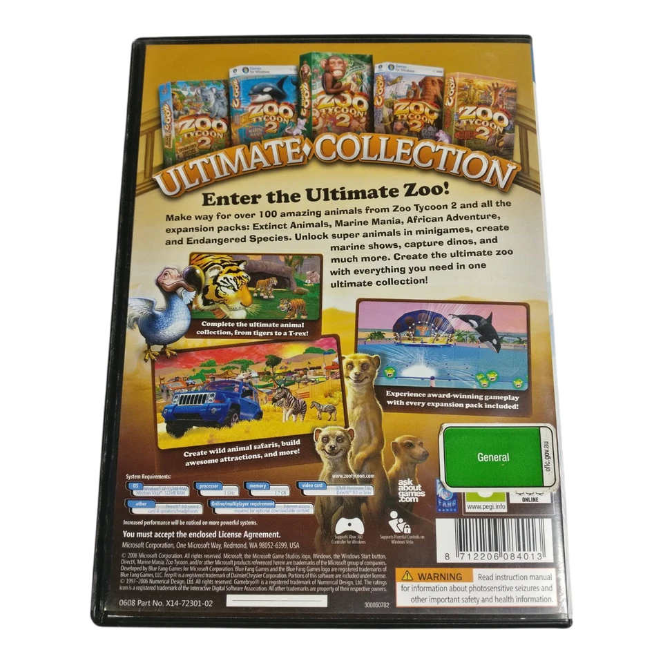 Zoo Tycoon 2 Ultimate Collection PC Game + 4 Expansions Ubisoft DVD-ROM - Image 2 of 4