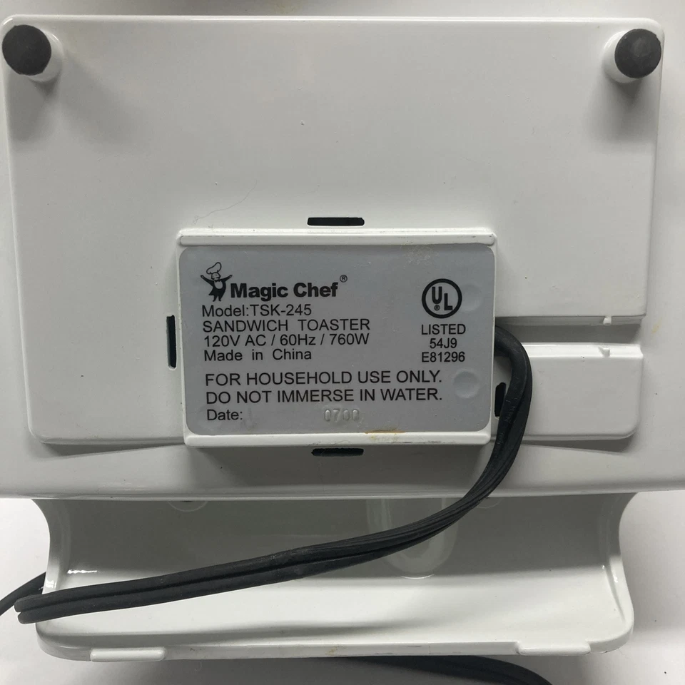 Sandwichera Magic Chef Cool Touch de colección--blanca Foto 4 de 4