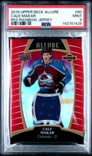 2019 Upper Deck Allure #80 Cale Makar Red Rainbow Jersey PSA 9 Mint