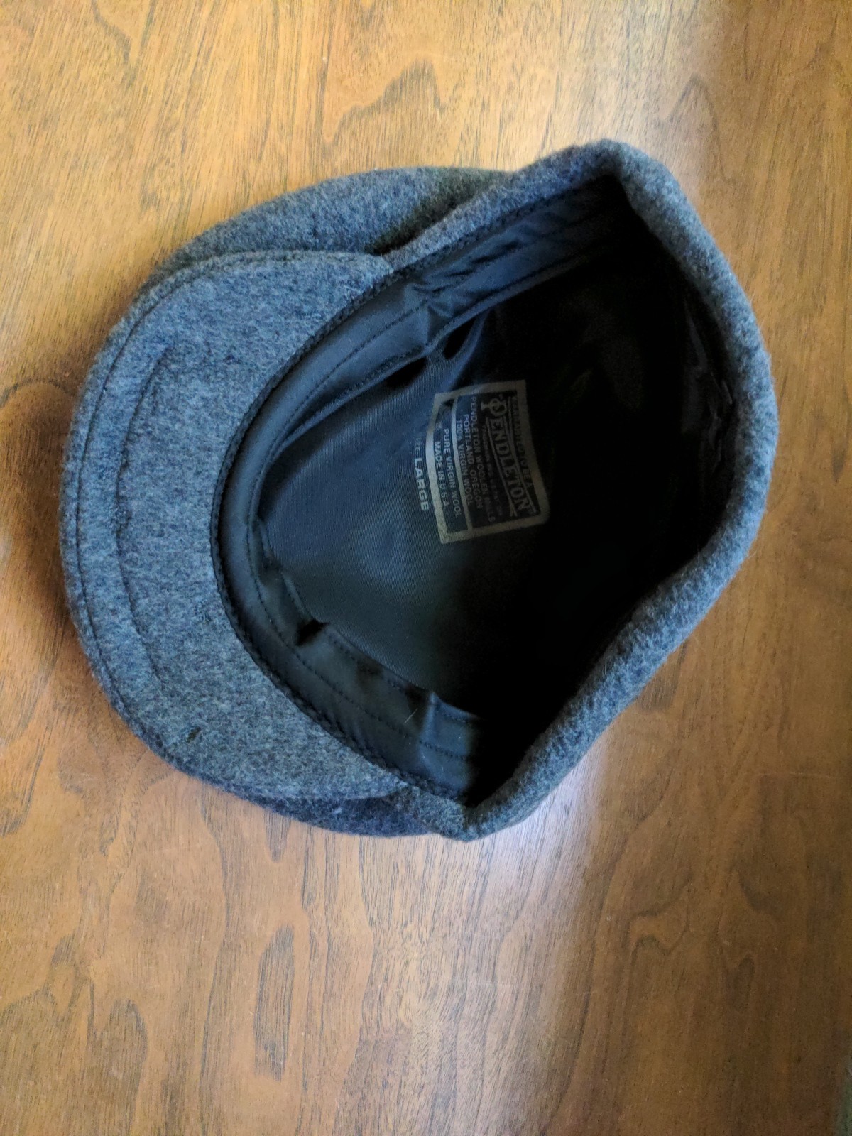 Vintage Pendleton Wool Flat Cap Paperboy Hat Gray… - image 10