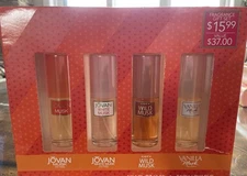 Coty Jovan Musk Cologne Spray Gift Set (4) 1 oz 30 ml White Wild Vanilla Musk