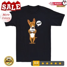 No! Funny Stubborn Basenji Dog Meme Owner Gift Retro Men's Short Sleeve T-Shirt