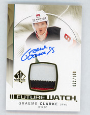 2024-25 SP Authentic Graeme Clarke /100 Auto Rookie Future Watch PATCH Minnesota