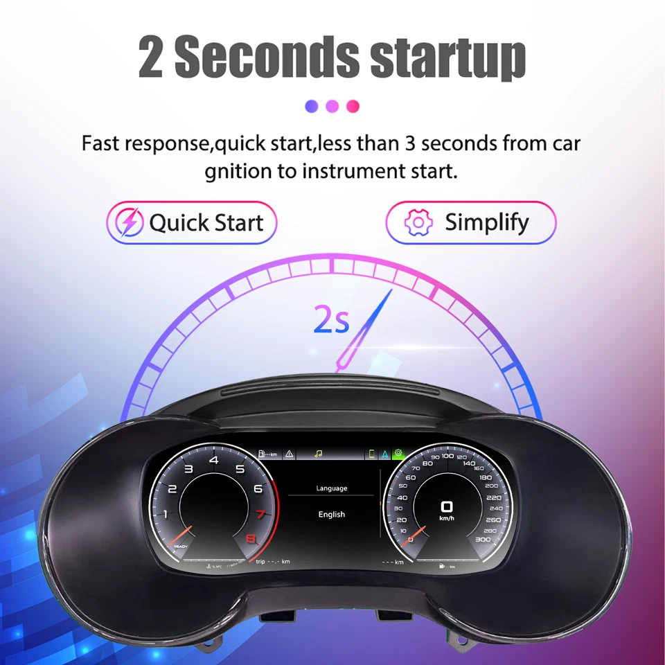 Panel de tablero digital LCD de 12,3"" para Audi A3 8P años 2008-2013 Foto 2 de 4