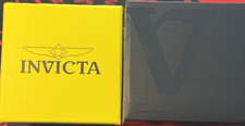 Invicta Men's Sport Wristwatch Orange Rubber Band Silver Case Black Dial w/ Box
