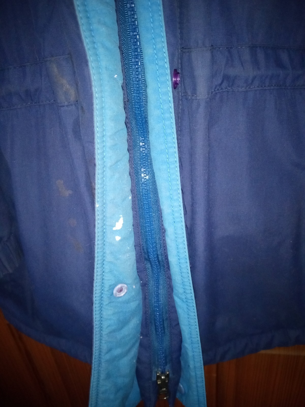 Vintage Patagonia Women's Guide Heavy Parka Jacket Hood Size 10 Navy Blue Teal thumbnail 6