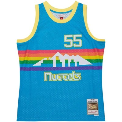 Dikembe Mutombo #51 Denver Nuggets 91 NBA Mitchell & Ness Neon Tropical Swingman