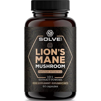 Solve Labs Lion's Mane 60 Kapseln | Hericium Erinaceus 10:1 Vitalpilz | Vegan