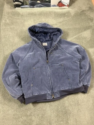 Experiment Five "Georgie" Workwear jacket cropped boxy fit heavyweight Navy Blue - product listing photo
