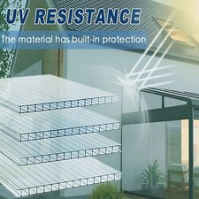 6-24pcs Greenhouse Polycarbonate Sheets Clear Replacement Panels 4mm Twinwall UK