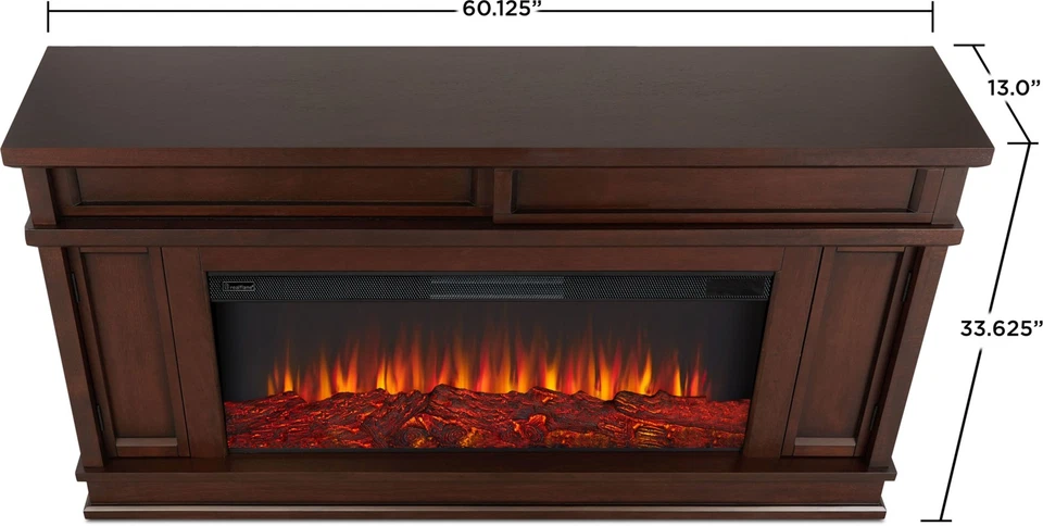 Real Flame 4020E 61"W Torrey Electric Fireplace - Black - Image 4 of 4