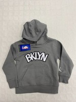 Jordan Nba Brooklyn Nets Kapuzenpullover Grau Kinder GrößE S (8 Jahre) Neu