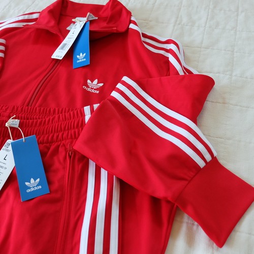 Men's Adidas Originals Red Firebird Trefoil Tracksuit Pant & Jacket – Size Large - Picture 4 of 18