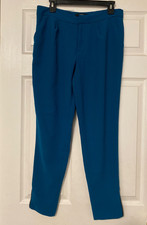 Forever 21 lightweight two pocket slacks teal dress pants M excellent!