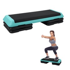 Adjustable Aerobic Step Platform with 4 Risers, Non-Slip Stepper -L