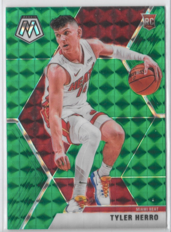 2019-20 Panini Mosaic - Rookies Green Prizm #223 Tyler Herro (RC)
