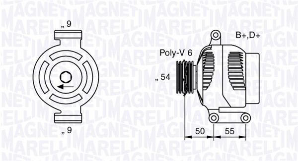 MAGNETI MARELLI-OE 063358061010 Alternator for FIAT,LANCIA,OPEL,SUZUKI,VAUXHALL