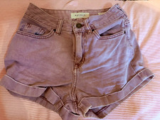 PacSun Los Angeles Gray Denim High Rise Cuffed Shorts Womens Size 26
