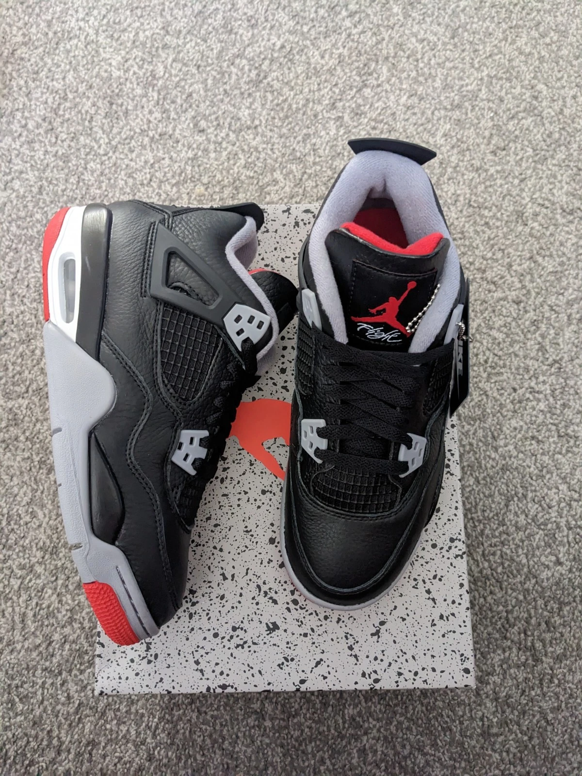 AIR JORDAN 4 RETRO 'BRED REIMAGINED' GS UK5 SPEDIZIONE VELOCE✅?