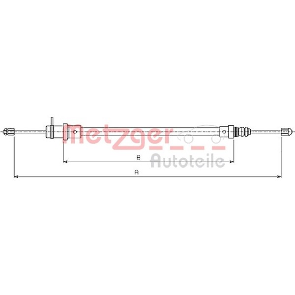 Metzger 491.1 Seilzug Feststellbremse FüR Fiat Peugeot Citroen Lancia 806 807-image