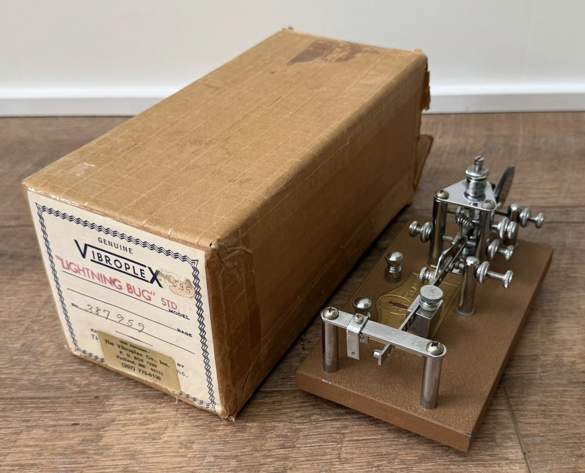 Clé Morse Vibroplex Deluxe Lightning Bug #123701 - 1943, Radio HAM, Pour Restauration