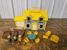 Vintage 1969 Fisher Price Blue & Yellow Little People Play Family House #952