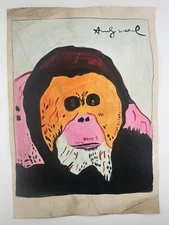 Andy Warhol COA Art Painting Original Drawing Vintage Paper Signed