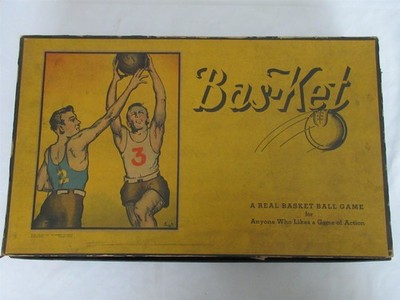 Vintage BAS-KET Real Basketball in Miniature CADACO BOARD GAME c1935 RARE