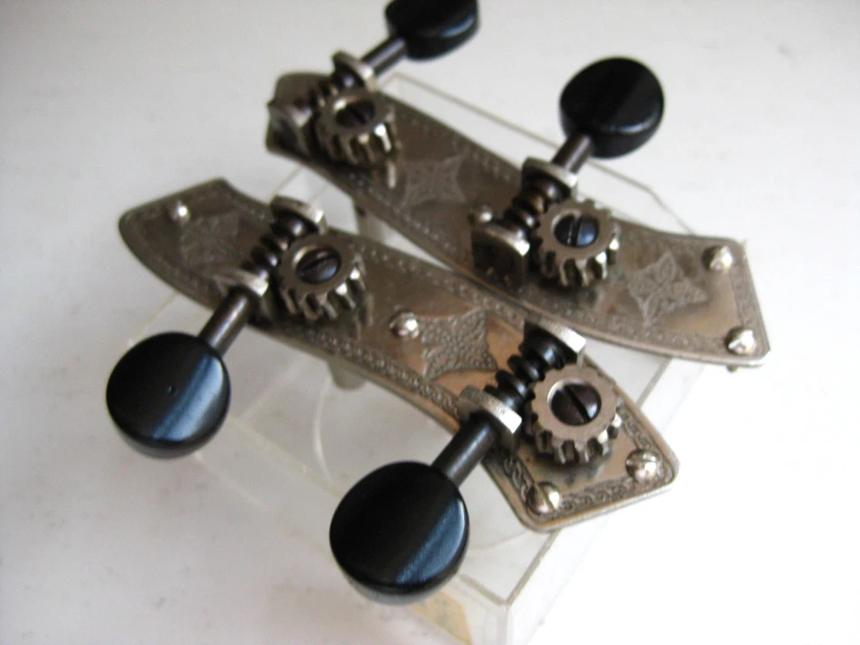Vintage 1920's Fiddle Violin Geared Tuners Set by Waverly for Project Upgrade - Image 2 of 4