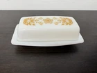 Vintage Pyrex Covered Butter Dish Butterfly Gold #20 Excellent condition