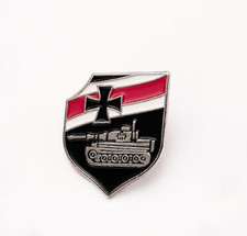 German Enamel Lapel Pin Badge Tiger tank Cross brand new