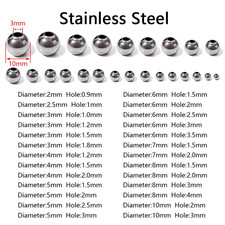 2-10Mm High Quality Stainless Steel Beads for Jewelry Making Loose Spacer Beads