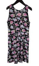 Vintage Harsha Floral Dress Women’s M Sleeveless Button Front Fit & Flare