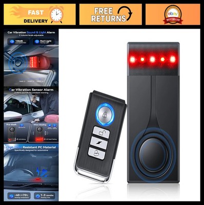 108dB Vehicle Anti-Theft Alarm System, Wireless Remote Vibration Sensor, Magneti