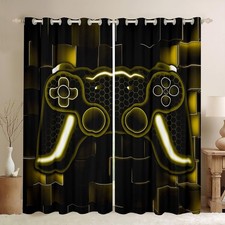 Gamer Curtains  Drapes for Boys Girls Gaming Window Curtains 42" Wx63 L for ...
