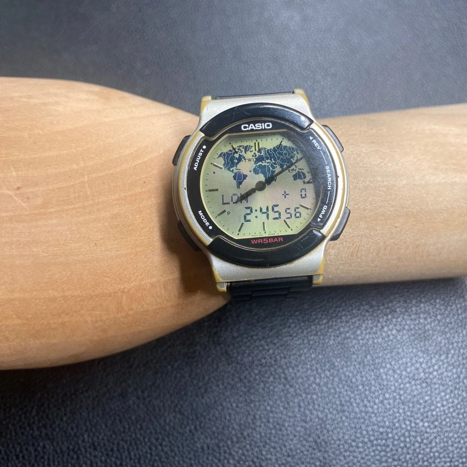 Working / Casio ABX-53 Twincept Data Bank World Time Mens Watch - Image 2 of 4