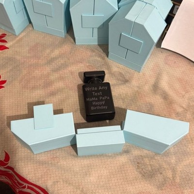 Personalisierter 50ml Parfum Nachfüllflakon & Doppeltür Geschenkbox Gravur Geschenk