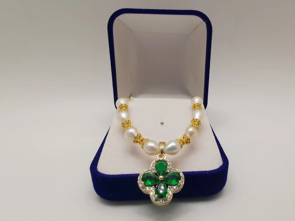 17» розовый персик 8 мм оболочка жемчуг ошейник кристалл жемчуг ожерелье S925 застежка - Изображение 2 из 4