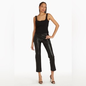 Amanda Uprichard High Rise Faux Leather Pants Size Small.