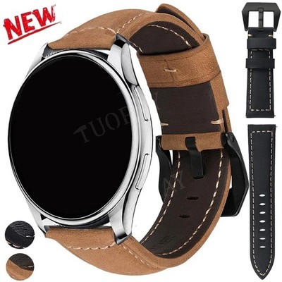 Für Samsung Galaxy Watch 7 6 5 4 3 Classic 2 Armband 20mm 22mm Leder Ersatzband