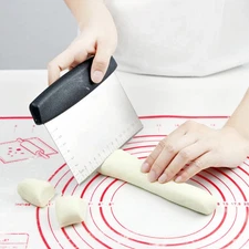 Stainless Steel Dough Cutter with Measurement Marks,for Baking,Bread Making