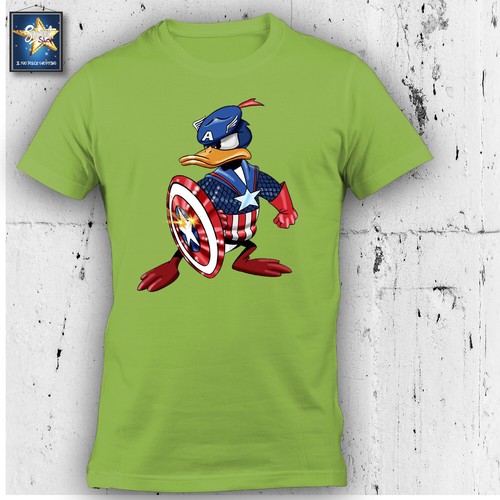 T-shirt maglietta PAPERINO DUCK ADVENGERS DAFFY SUPER EROE IDEA REGALO NATALE - Picture 10 of 14
