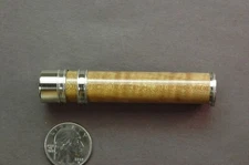 FLY ROD REEL SEAT Curly Maple 11116 Lightweight Nickel Silver Cap and Ring