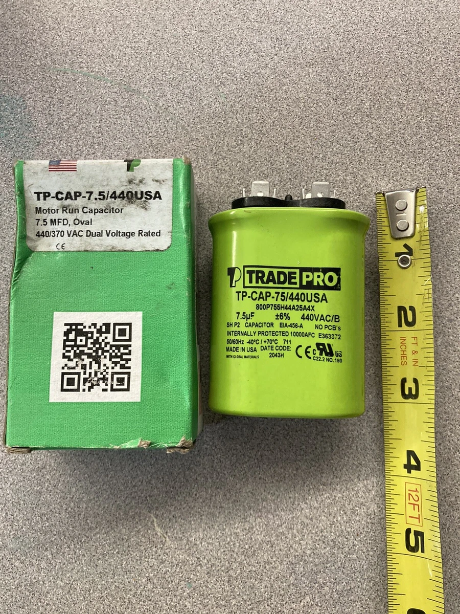 Condensateur De Démarrage/running Dayton 2MEJ9B 45+5 µF - Hauteur 5 1/4", Neuf Ancien Stock